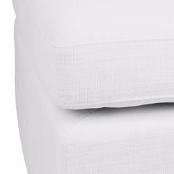 Birkshire Slip Cover Ottoman - White Linen - OUTLET NSW
