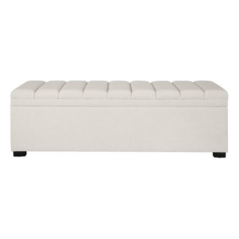 Soho Storage Bench Ottoman - Ecru