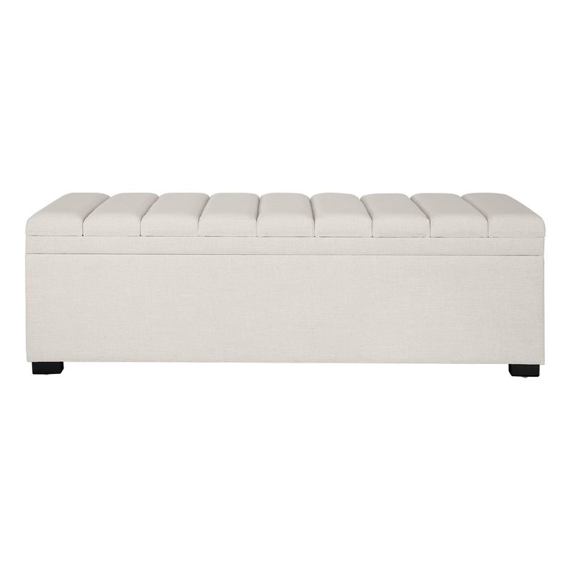 Soho Storage Bench Ottoman - Ecru