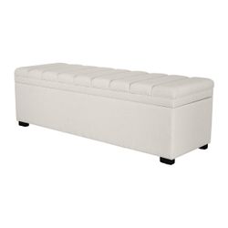 Soho Storage Bench Ottoman - Ecru