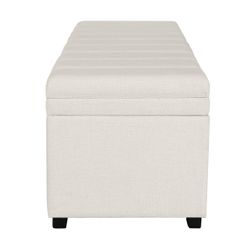 Soho Storage Bench Ottoman - Ecru