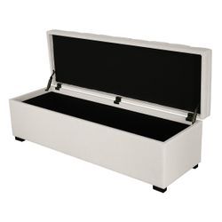 Soho Storage Bench Ottoman - Ecru