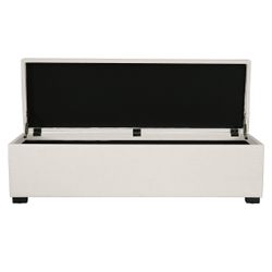 Soho Storage Bench Ottoman - Ecru