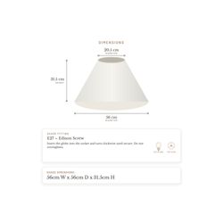 Picasso Table Tapered Shade - White