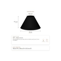 Picasso Table Tapered Shade - Black