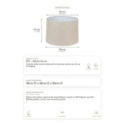 Capella Tapered Shade - Medium Natural - Bulk Buy Qty 5