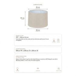 Capella Tapered Shade - Medium Natural - Bulk Buy Qty 5