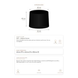 Capella Tapered Shade - Tall Black - Bulk Buy Qty 5