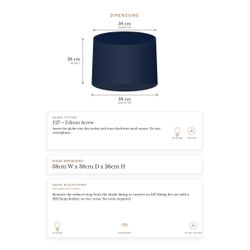 Capella Tapered Shade - Medium Navy - Bulk Buy Qty 5