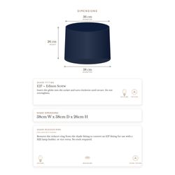Capella Tapered Shade - Medium Navy - Bulk Buy Qty 5