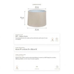 Capella Tapered Shade - Tall Natural - Bulk Buy Qty 5