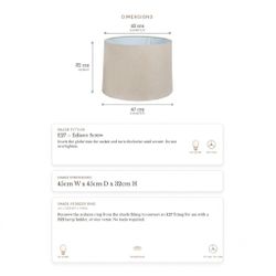 Capella Tapered Shade - Tall Natural - Bulk Buy Qty 5