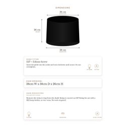 Capella Tapered Shade - Medium Black - Bulk Buy Qty 5