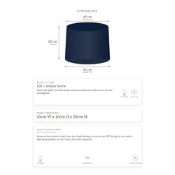 Capella Tapered Shade - Tall Navy - Bulk Buy Qty 5