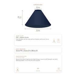 Messina Empire Shade - Large Navy - Bulk Buy Qty 5