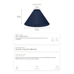Messina Empire Shade - Large Navy - Bulk Buy Qty 5
