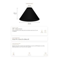 Messina Empire Shade - Large Black - Bulk Buy Qty 5
