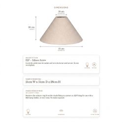Messina Empire Shade - Large Natural - Bulk Buy Qty 5