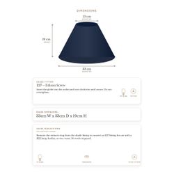 Messina Empire Shade - Small Navy - Bulk Buy Qty 5