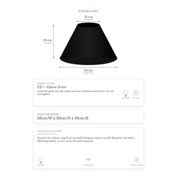 Messina Empire Shade - Small Black - Bulk Buy Qty 5