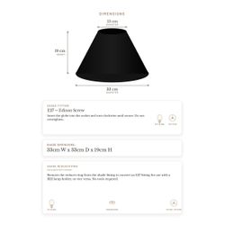 Messina Empire Shade - Small Black - Bulk Buy Qty 5
