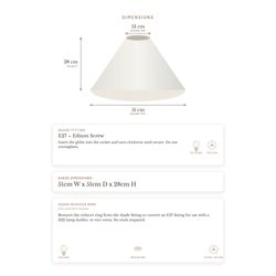 Messina Empire Shade - Large White - Bulk Buy Qty 5