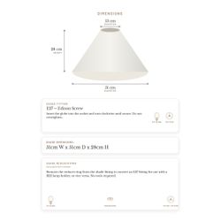 Messina Empire Shade - Large White - Bulk Buy Qty 5