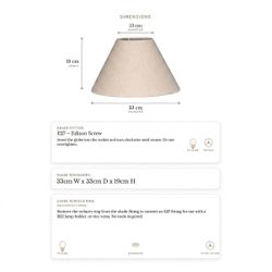 Messina Empire Shade - Small Natural - Bulk Buy Qty 5