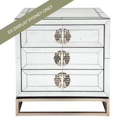 Rochester Mirrored Bedside Table - OUTLET NSW