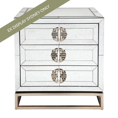 Rochester Mirrored Bedside Table - OUTLET NSW