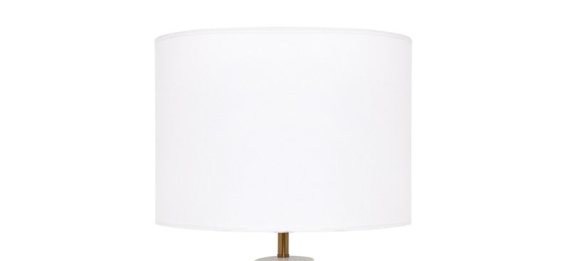 Camille Table Drum Shade - White