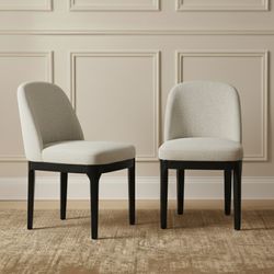 Jamie Black Dining Chair Set of 2 - Natural