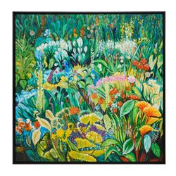 Le Fluers Oil On Canvas Painting - 100cm W x 100cm H