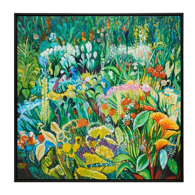 Le Fluers Oil On Canvas Painting - 100cm W x 100cm H