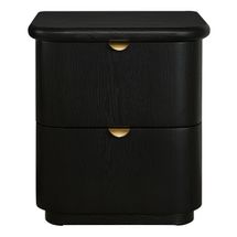 Lina Bedside Table - Black