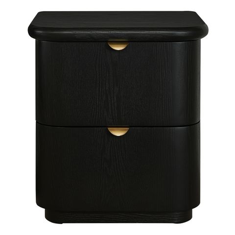 Lina Bedside Table - Black