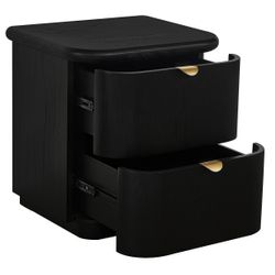 Lina Bedside Table - Black