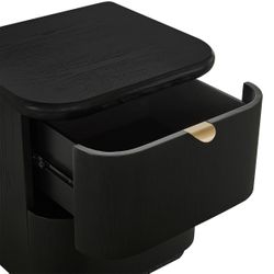 Lina Bedside Table - Black