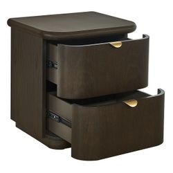 Lina Bedside Table - Smoked Oak