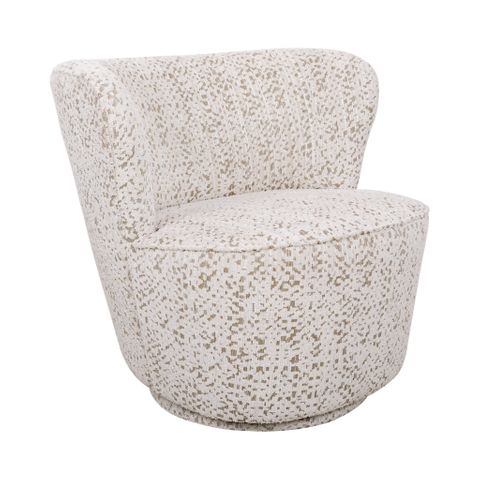 Alberta Swivel Chair - Oyster Jacquard