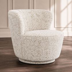 Alberta Swivel Chair - Oyster Jacquard