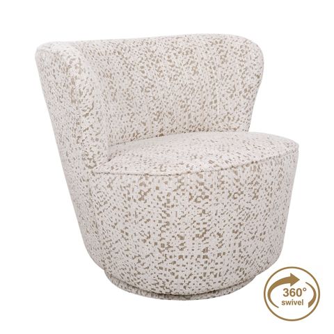 Alberta Swivel Chair - Oyster Jacquard