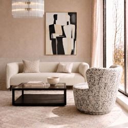 Alberta Swivel Chair - Charcoal Jacquard