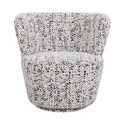 Alberta Swivel Chair - Charcoal Jacquard