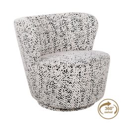 Alberta Swivel Chair - Charcoal Jacquard