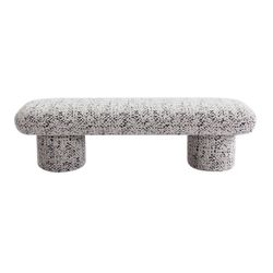 Eleanor Bench Ottoman - Charcoal Jacquard