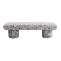 Eleanor Bench Ottoman - Charcoal Jacquard