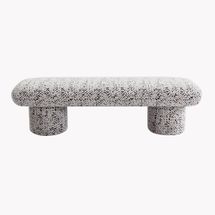 Eleanor Bench Ottoman - Charcoal Jacquard