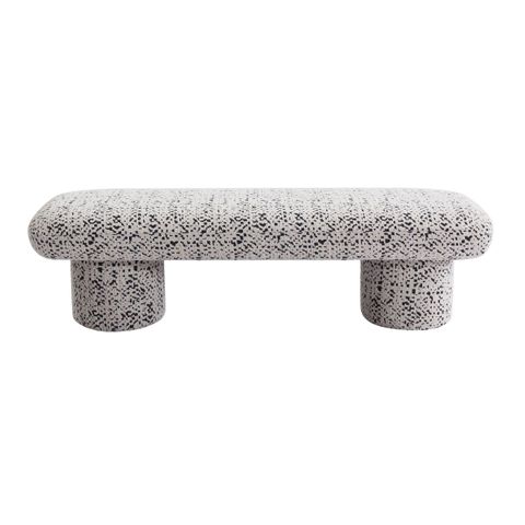 Eleanor Bench Ottoman - Charcoal Jacquard