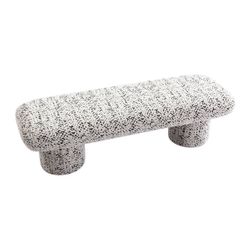 Eleanor Bench Ottoman - Charcoal Jacquard